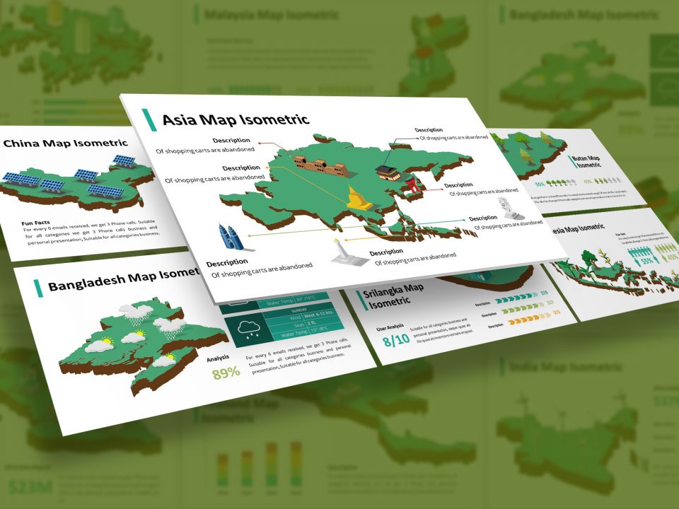 Asia Infographic Isometric Presentation Template